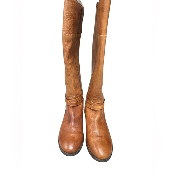 Marc Fisher Alexis Tall Cognac Boot 9.5  Brown Leather 16.5” Western Fall Trend - Picture 7 of 9